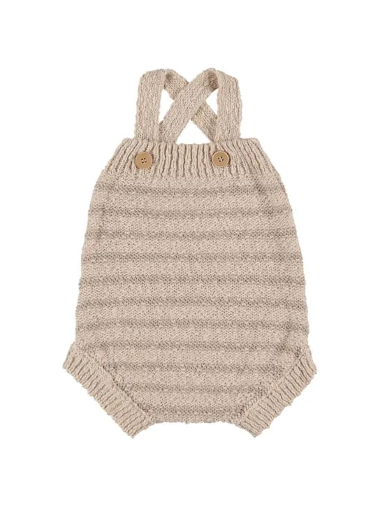 1 + IN THE FAMILY   Cotton & linen knit romper 