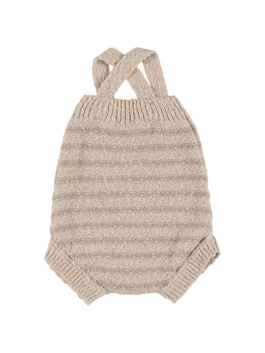 1 + IN THE FAMILY   Cotton & linen knit romper 