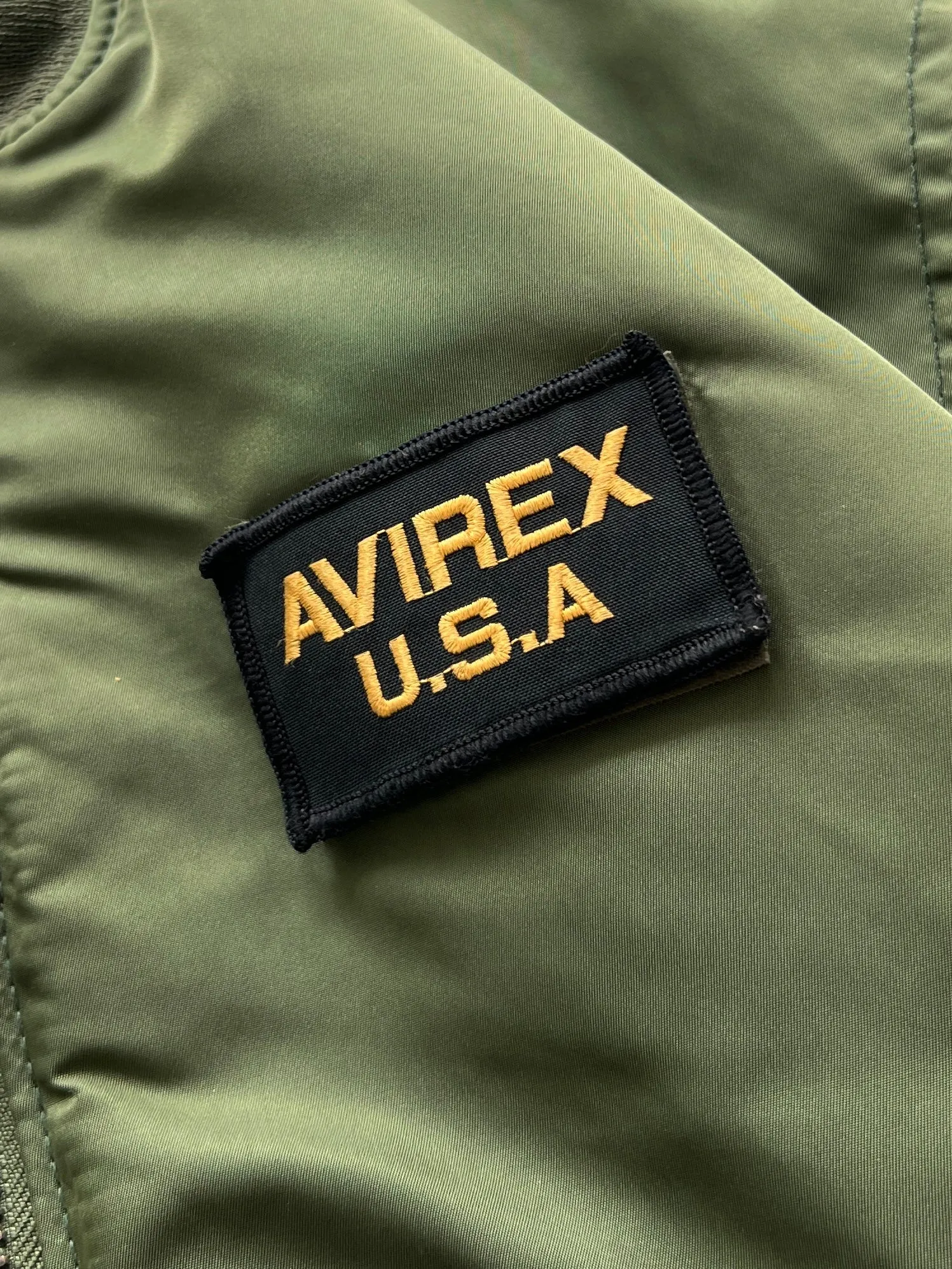 1990's Avirex MA-1 reversible padded bomber jacket (M)