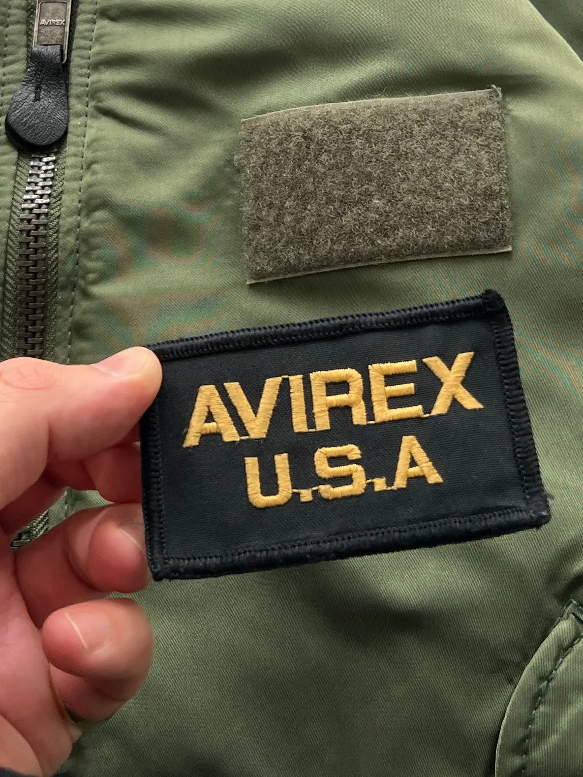 1990's Avirex MA-1 reversible padded bomber jacket (M)