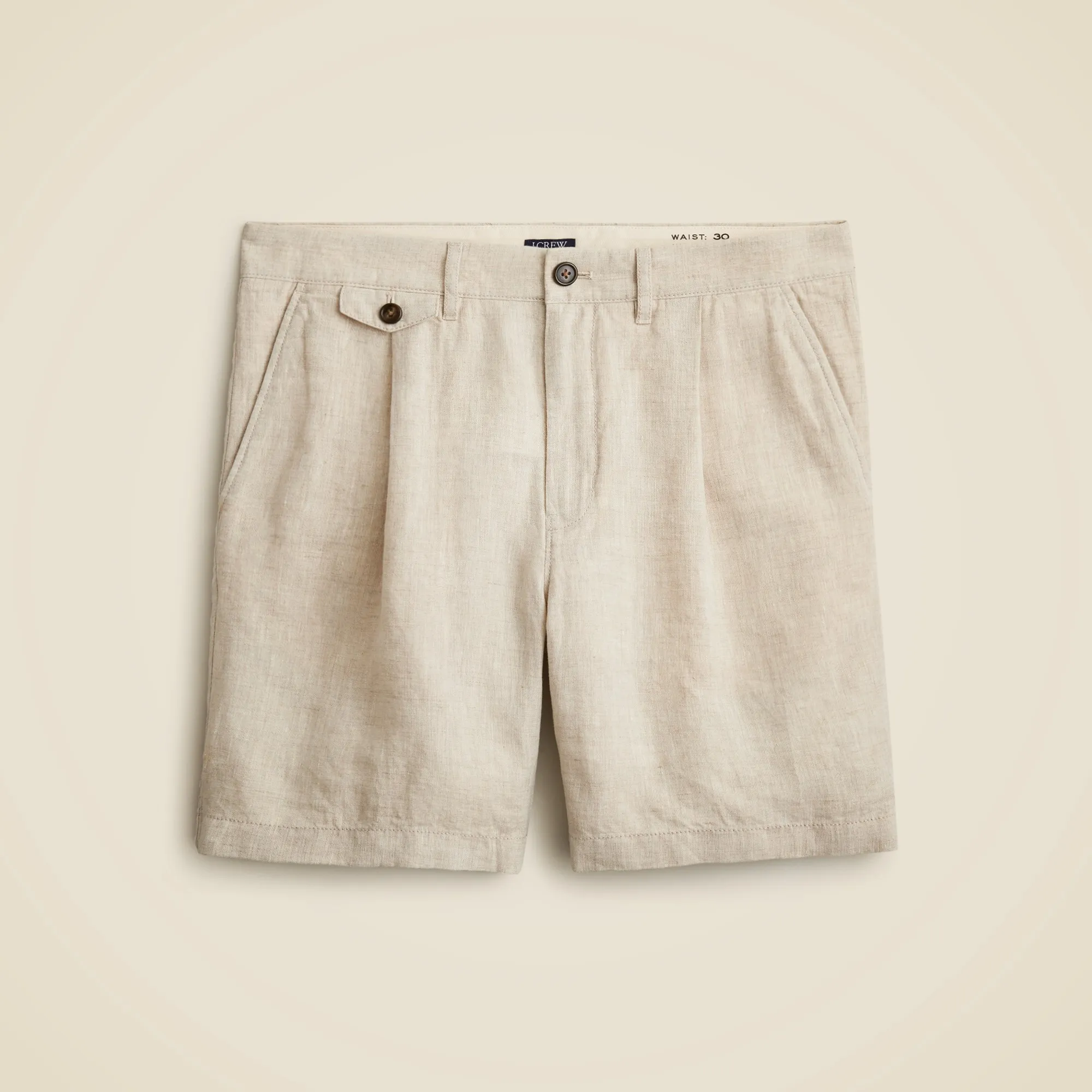 7.5'' pleated linen short