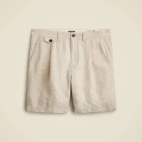 7.5'' pleated linen short