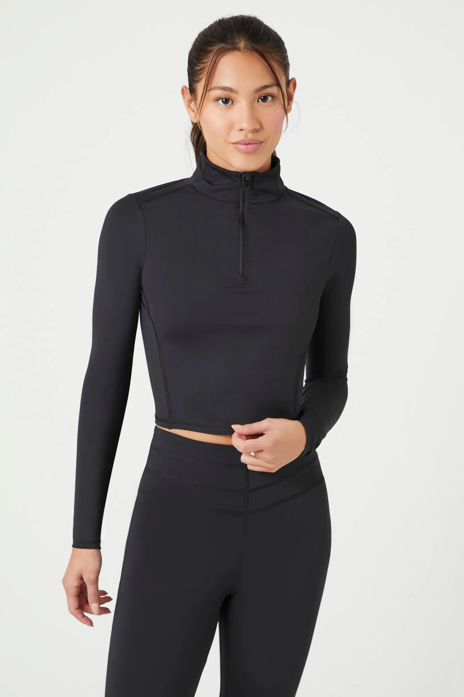 Active Half-Zip Cropped Jacket