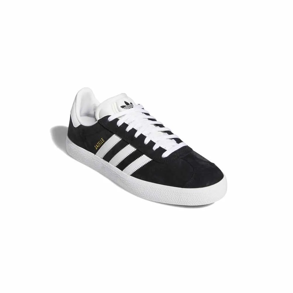 Adidas Skateboarding Gazelle ADV Core Black Feather White Gold Metallic Skate Shoes