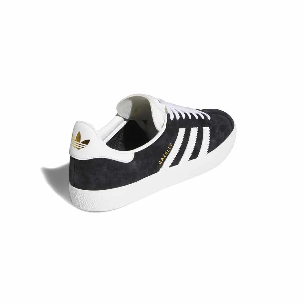 Adidas Skateboarding Gazelle ADV Core Black Feather White Gold Metallic Skate Shoes