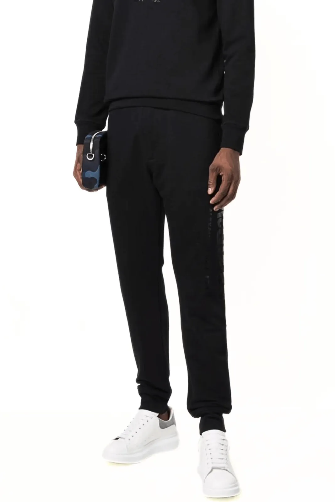 Alexander McQueen logo-print cotton track trousers