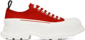 Alexander McQueen Red Tread Slick Sneakers