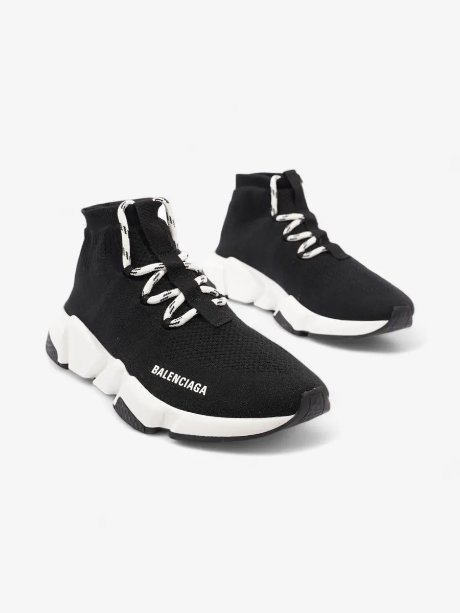 Balenciaga Speed Lace-Up Sneakers Black Knit EU 39 UK 6