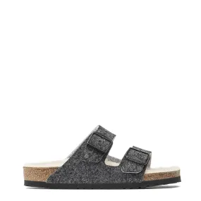 Birkenstock Womens Arizona Wool Felt Narrow Sandals Doubleface Grey