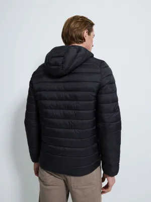 Black Lightweight Padded Hooded Jacket | Men | George at ASDA