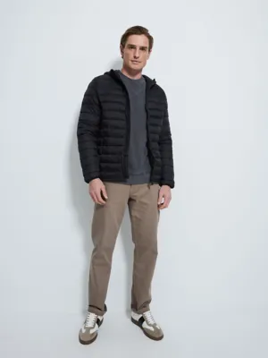 Black Lightweight Padded Hooded Jacket | Men | George at ASDA