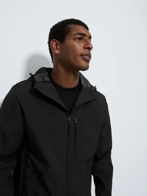 Black Lightweight Zip Through Hooded Jacket | Men | George at ASDA