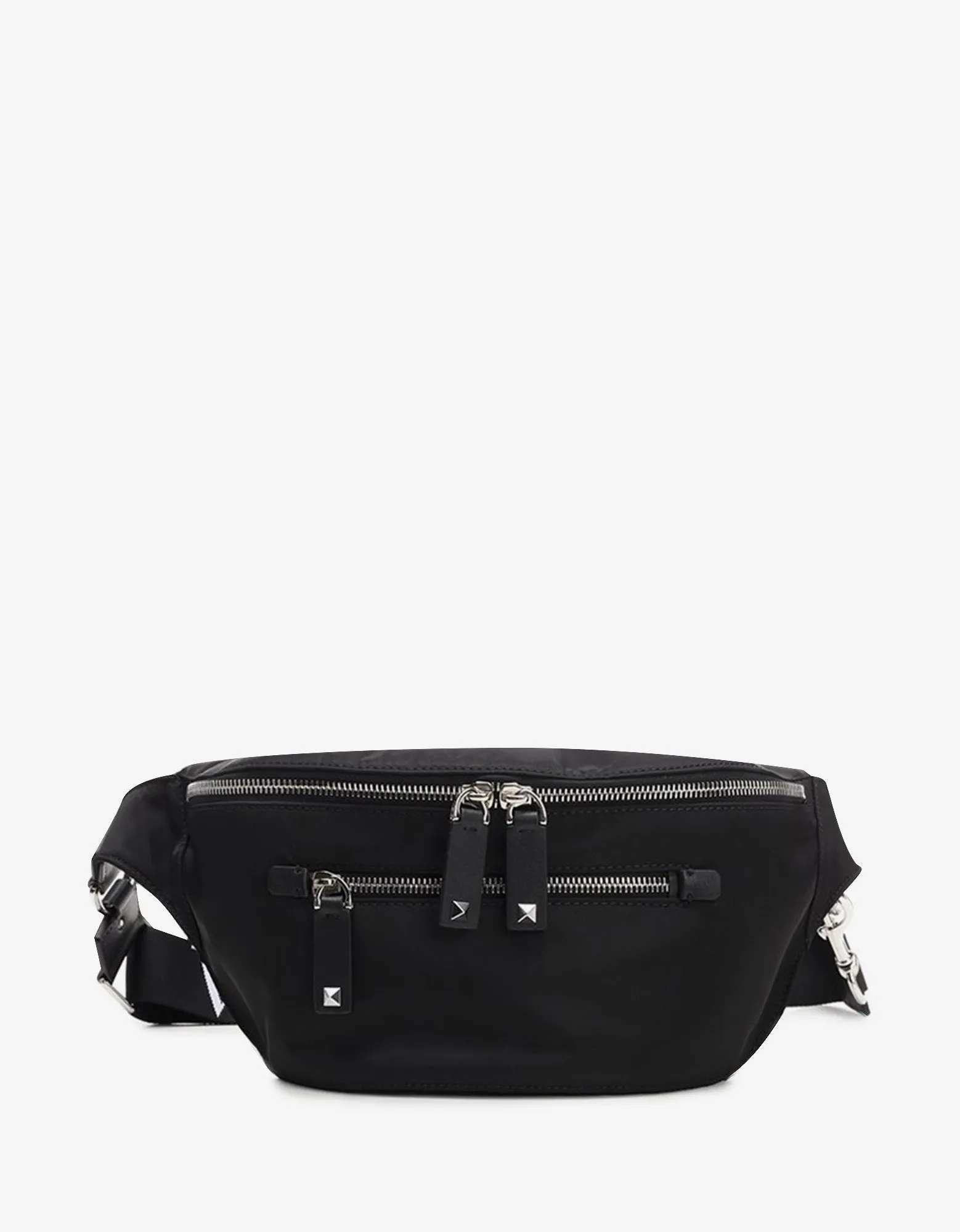 Black Nylon VLTN Waist Bag