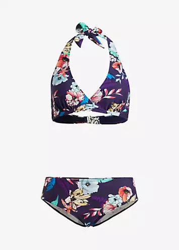 bonprix Floral Halterneck Bikini Set | Grattan