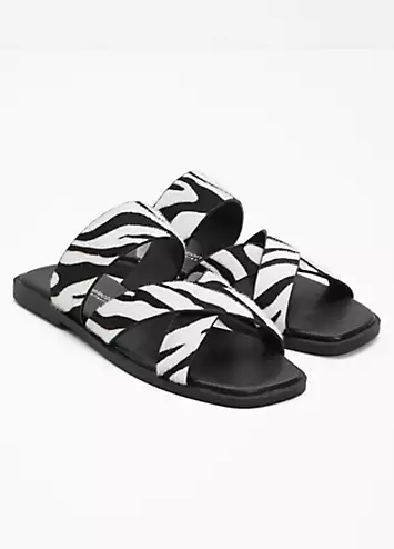 bonprix Zebra Animal Print Slip-On Sandals | Look Again