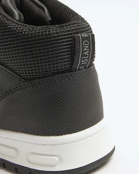 Boys black high top trainers