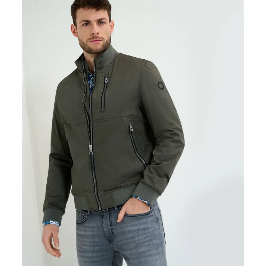 Brax Rico Ultralight Stretch Bomber Jacket 94-2078 Olive