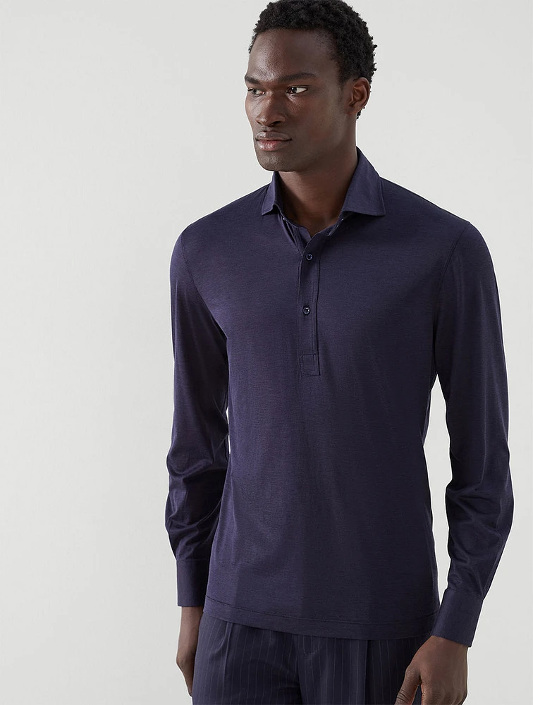 BRUNELLO CUCINELLI Silk And Cotton Polo