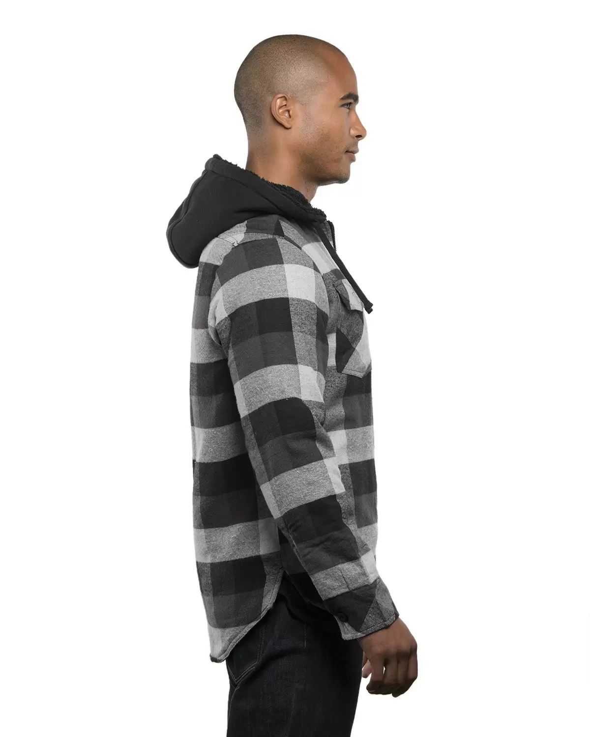 Burnside 8620 Quilted Flannel Full-Zip Hooded Jacket SKU: 8620