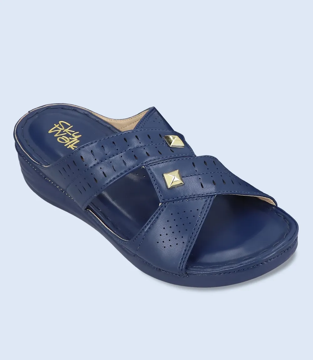 BW9734-NAVY-Women Casual Slipper