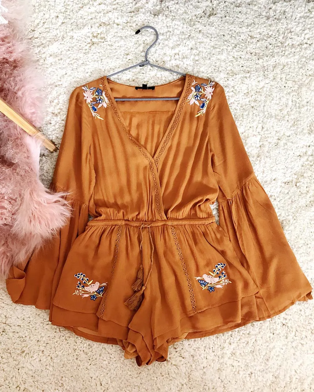 Cactus Rose Romper in Desert