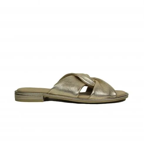 Caprice 27100 42 959 | Platin Metal | Womens Mule Sandals