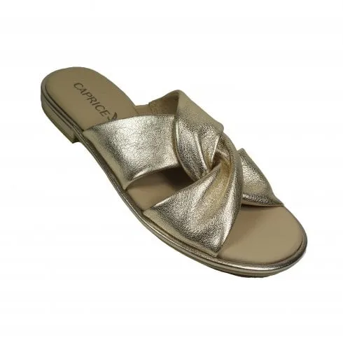 Caprice 27100 42 959 | Platin Metal | Womens Mule Sandals