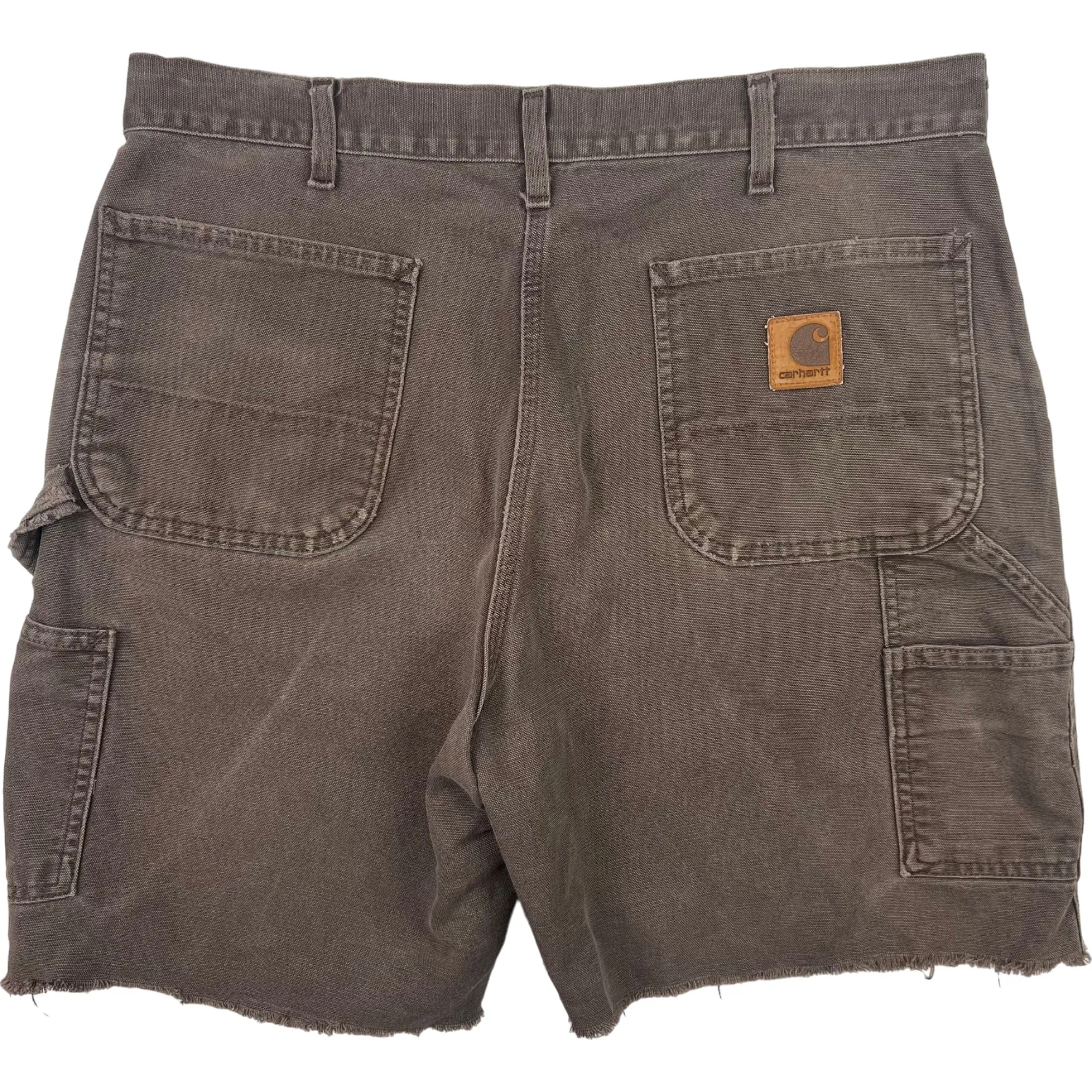 Carhartt Distressed Carpenter Workwear Shorts Brown