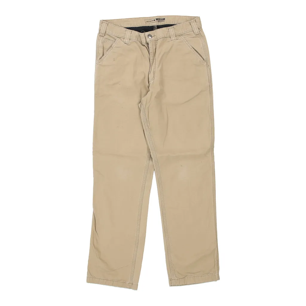 Carhartt Trousers - 34W 32L Beige Cotton