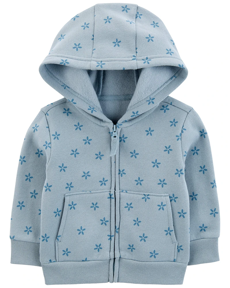 Carter's / OshKosh Baby Floral Zip-Up Fleece Hoodie