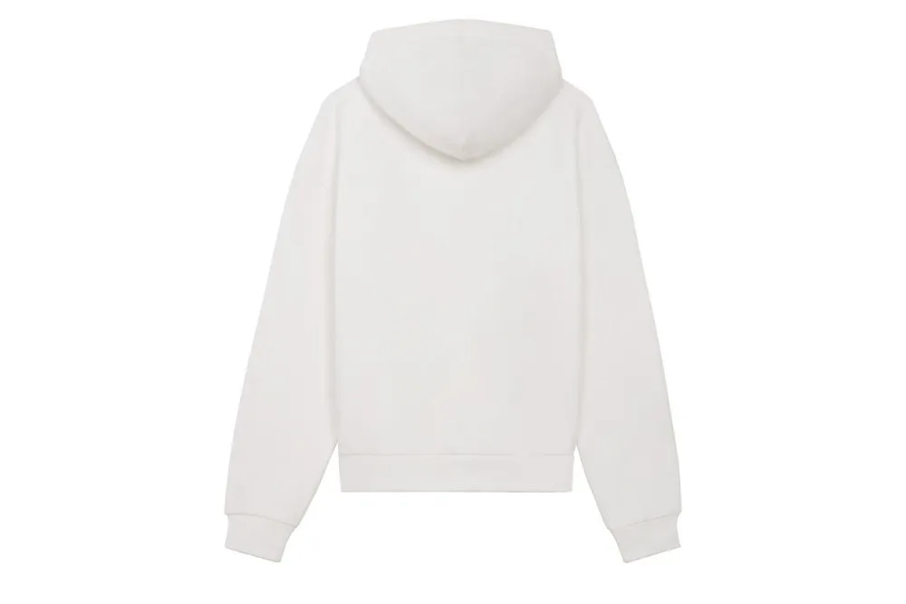 Celine Homme Logo Print Loopback Cotton Jersey Hoodie White