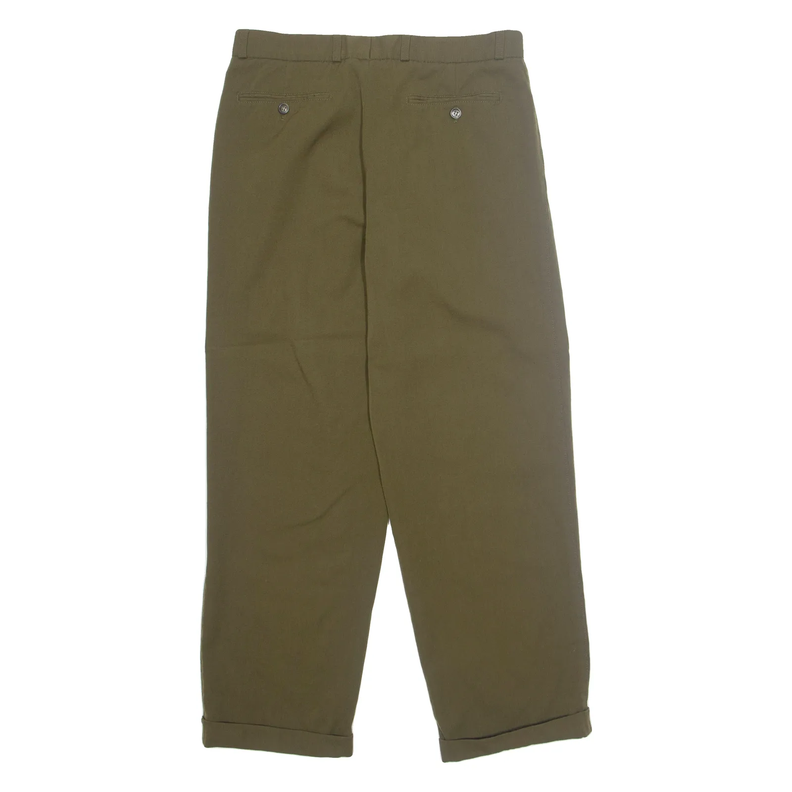 Chino Workwear Mens Trousers Green Regular Straight W32 L28