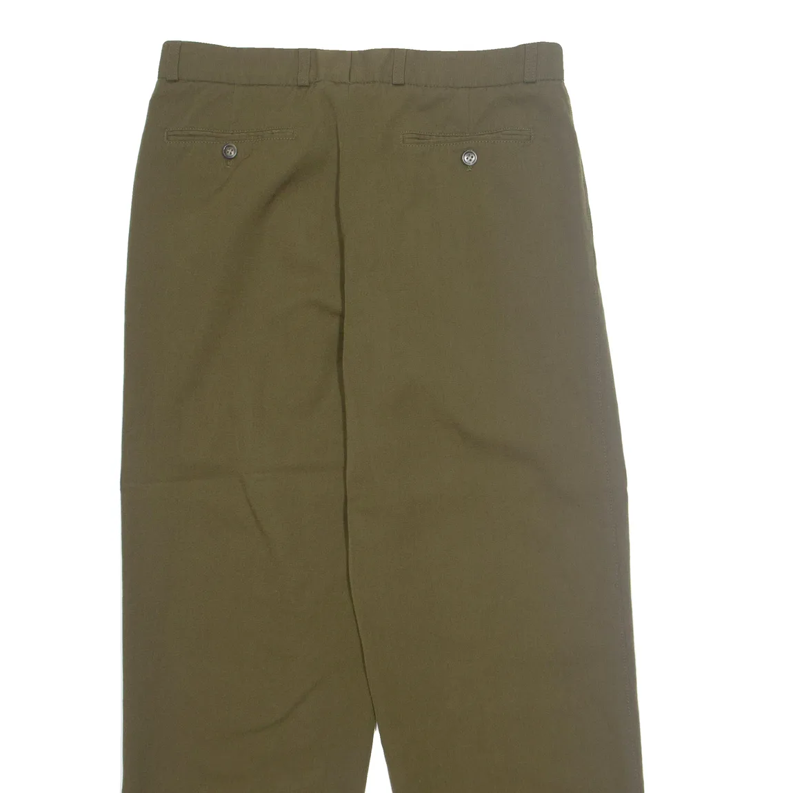 Chino Workwear Mens Trousers Green Regular Straight W32 L28