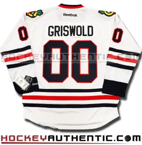 CLARK GRISWOLD CHICAGO BLACKHAWKS CHRISTMAS VACATION PREMIER REEBOK NHL JERSEY CHEVY CHASE