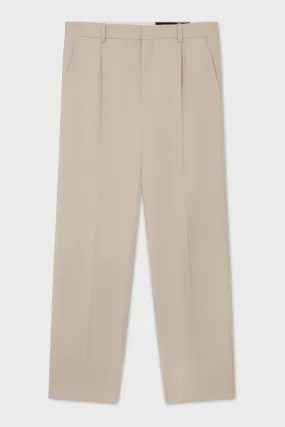 CLASSIC TROUSERS WITH PLEAT FINE WOOL BEIGE