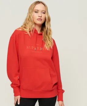 Code Heraldry Oversized Hoodie | Sunset Red