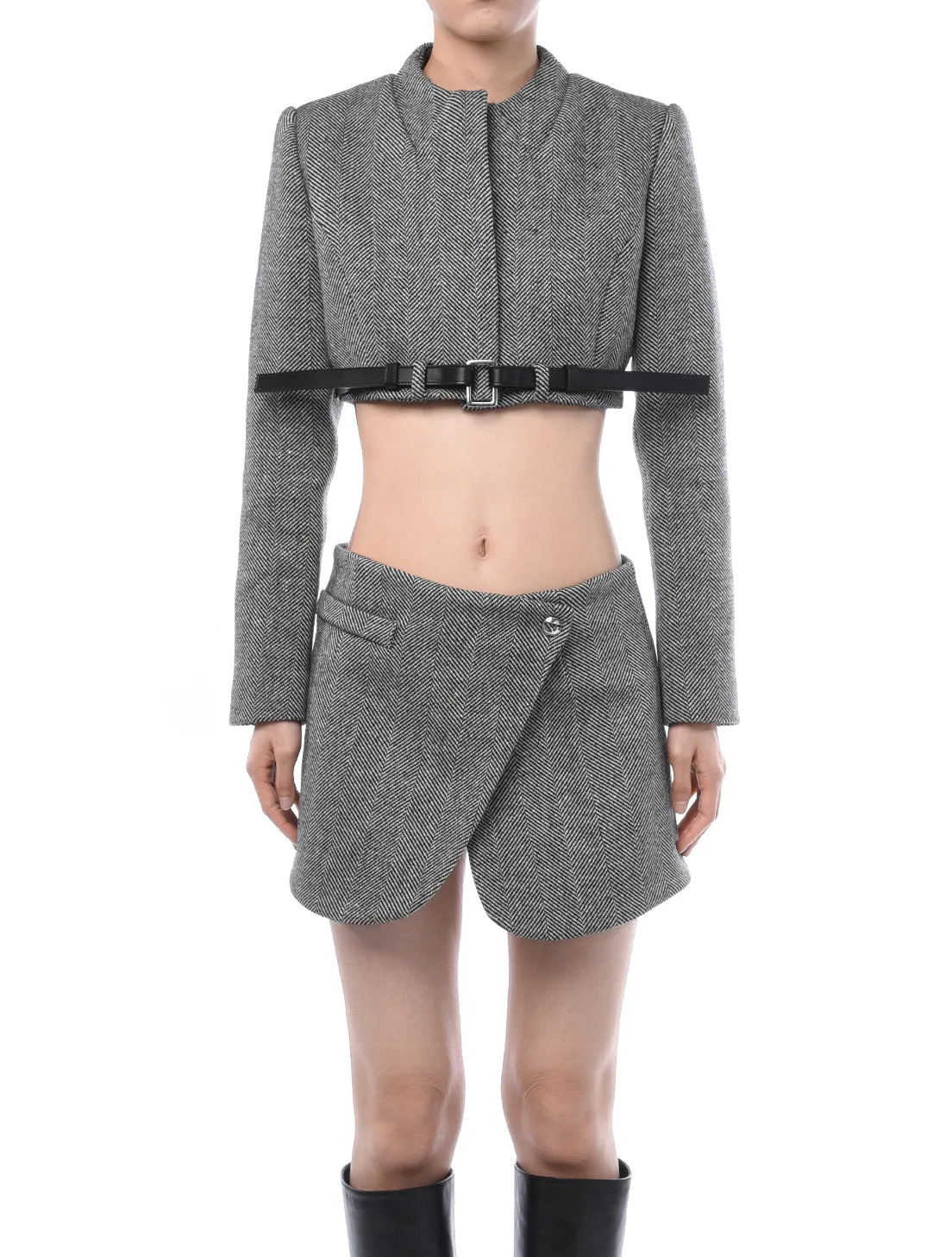 Coperni Cropped Trompe-L'oeil Jacket