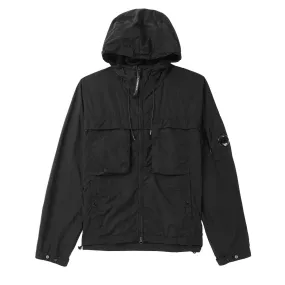 C.P. Company Chrome-R Hooded Jacket in Black