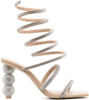 Cult Gaia Lislie spiral-design 102mm sandals Neutrals