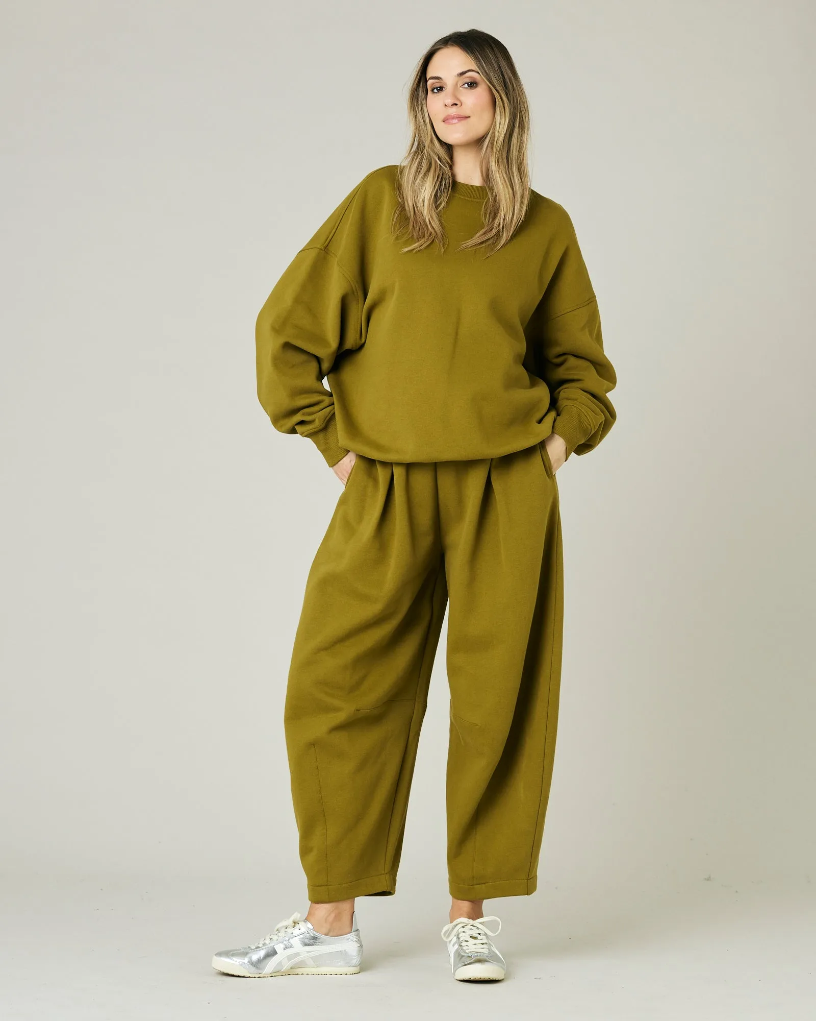 Daisy Golden Olive Organic Cotton Trousers