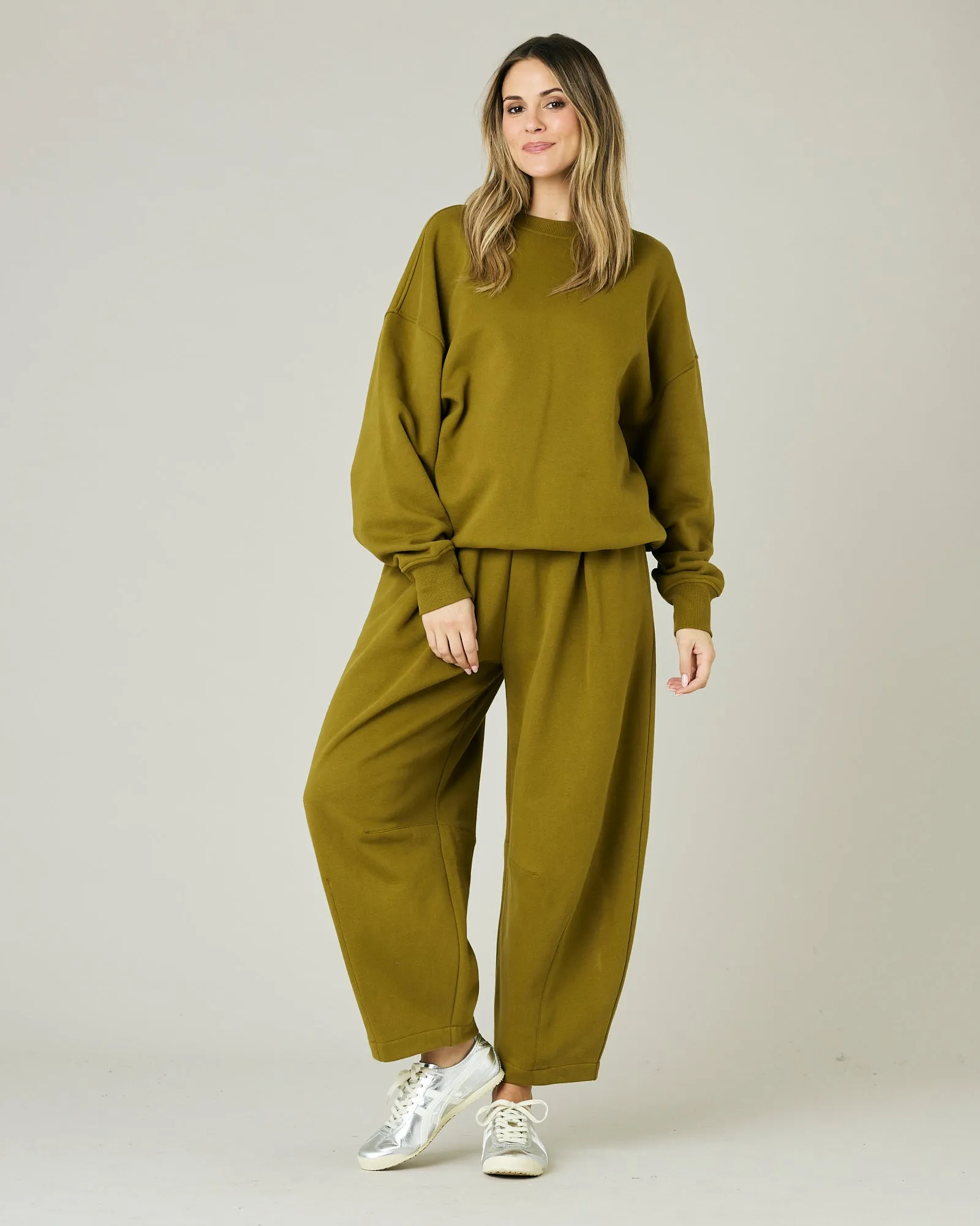 Daisy Golden Olive Organic Cotton Trousers