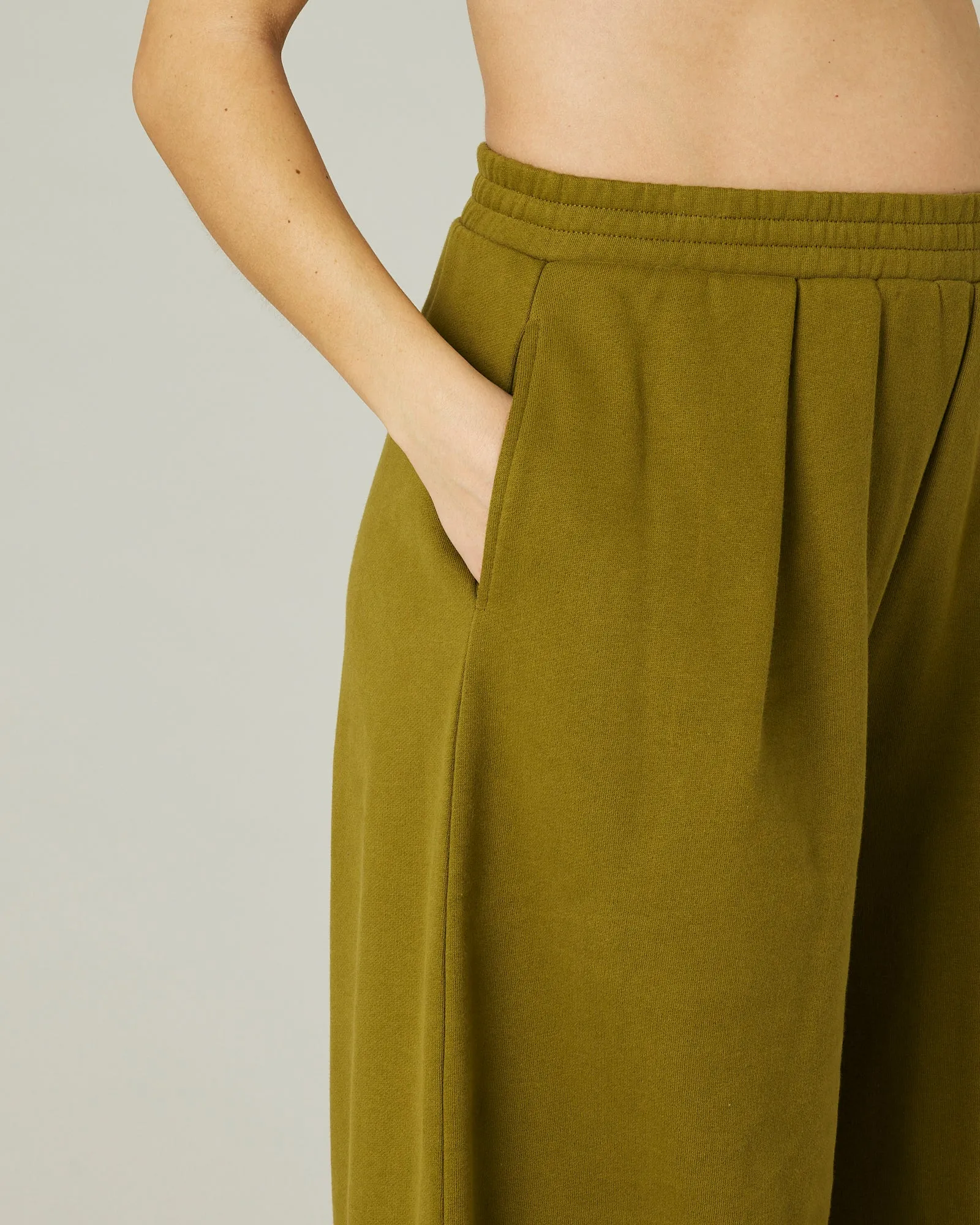 Daisy Golden Olive Organic Cotton Trousers