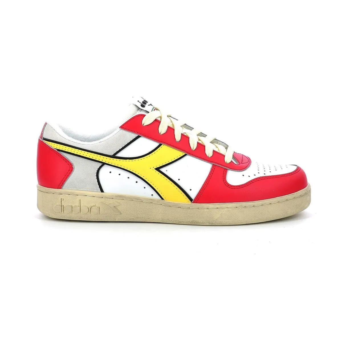 Diadora - Sneakers Bas Magic Bas Low I - White/Ferrari Red Italy - Mixte