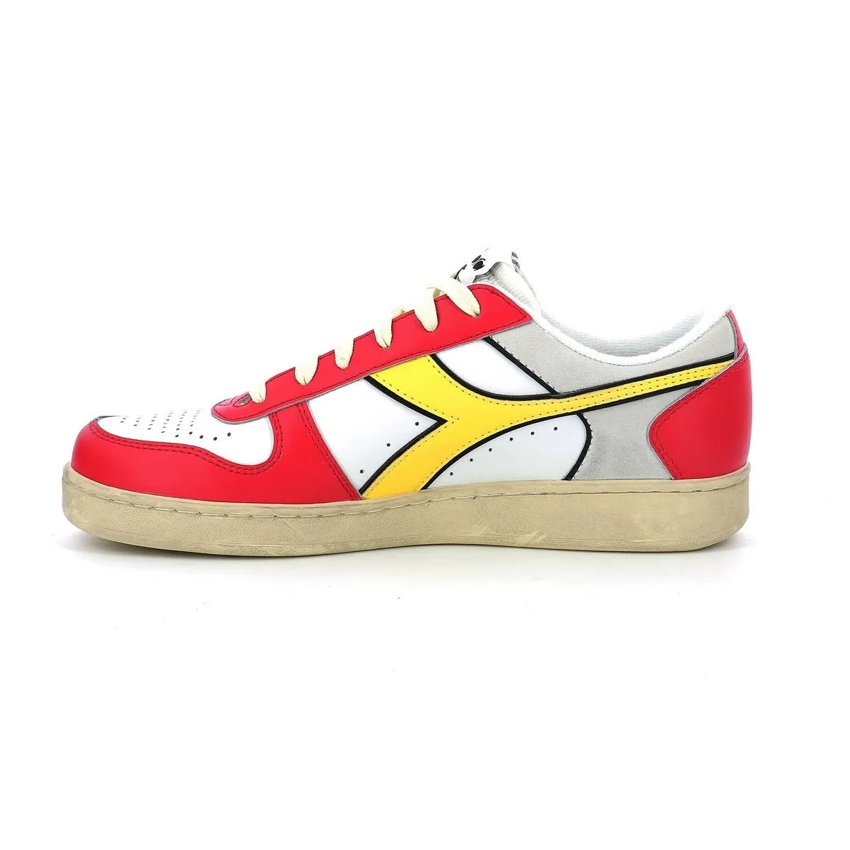 Diadora - Sneakers Bas Magic Bas Low I - White/Ferrari Red Italy - Mixte