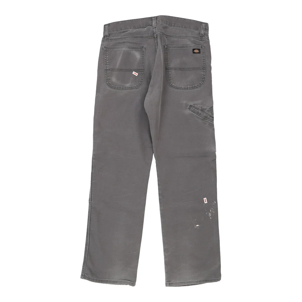 Dickies Carpenter Trousers - 30W 27L Grey Cotton