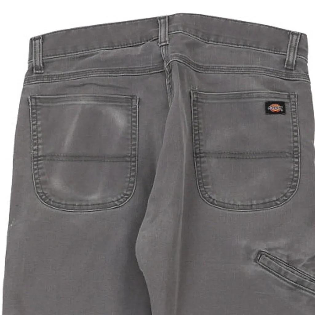 Dickies Carpenter Trousers - 30W 27L Grey Cotton