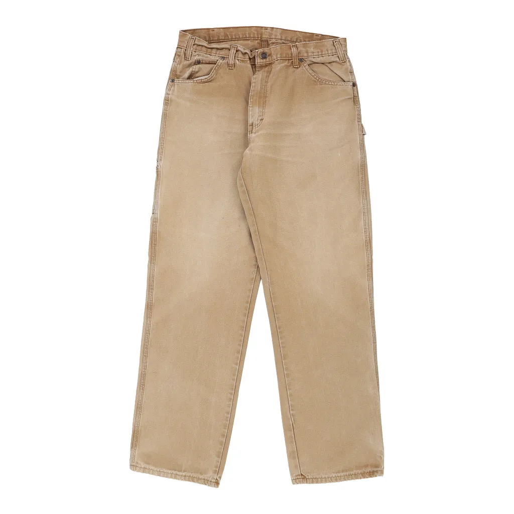 Dickies Carpenter Trousers - 32W 31L Beige Cotton