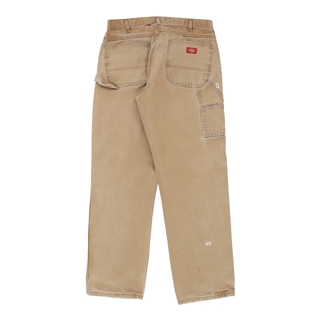 Dickies Carpenter Trousers - 32W 31L Beige Cotton