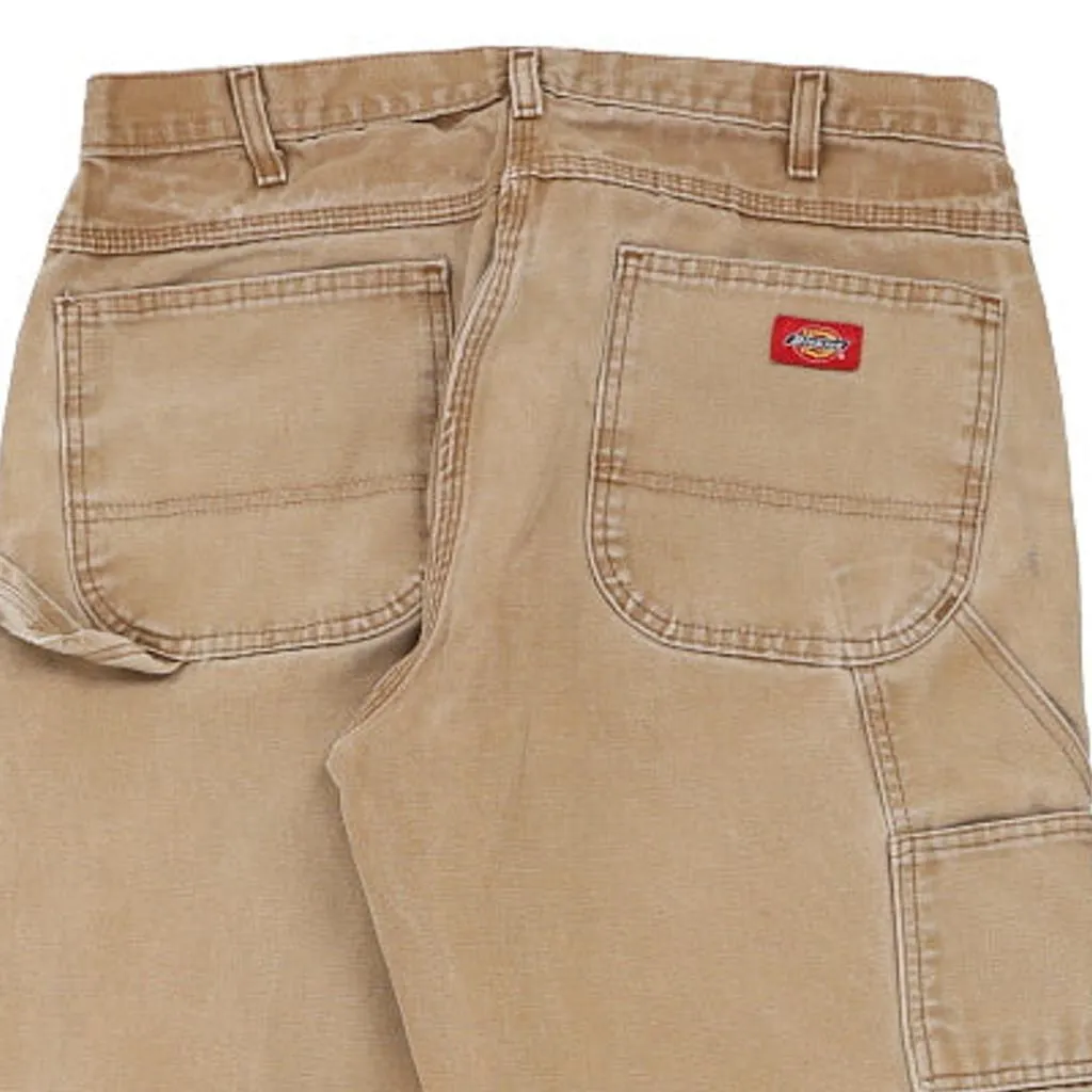 Dickies Carpenter Trousers - 32W 31L Beige Cotton