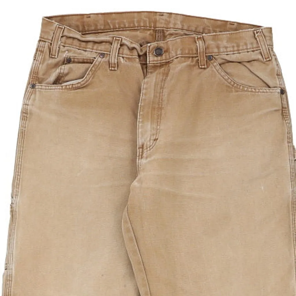 Dickies Carpenter Trousers - 32W 31L Beige Cotton